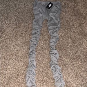 Grey Stacked pants